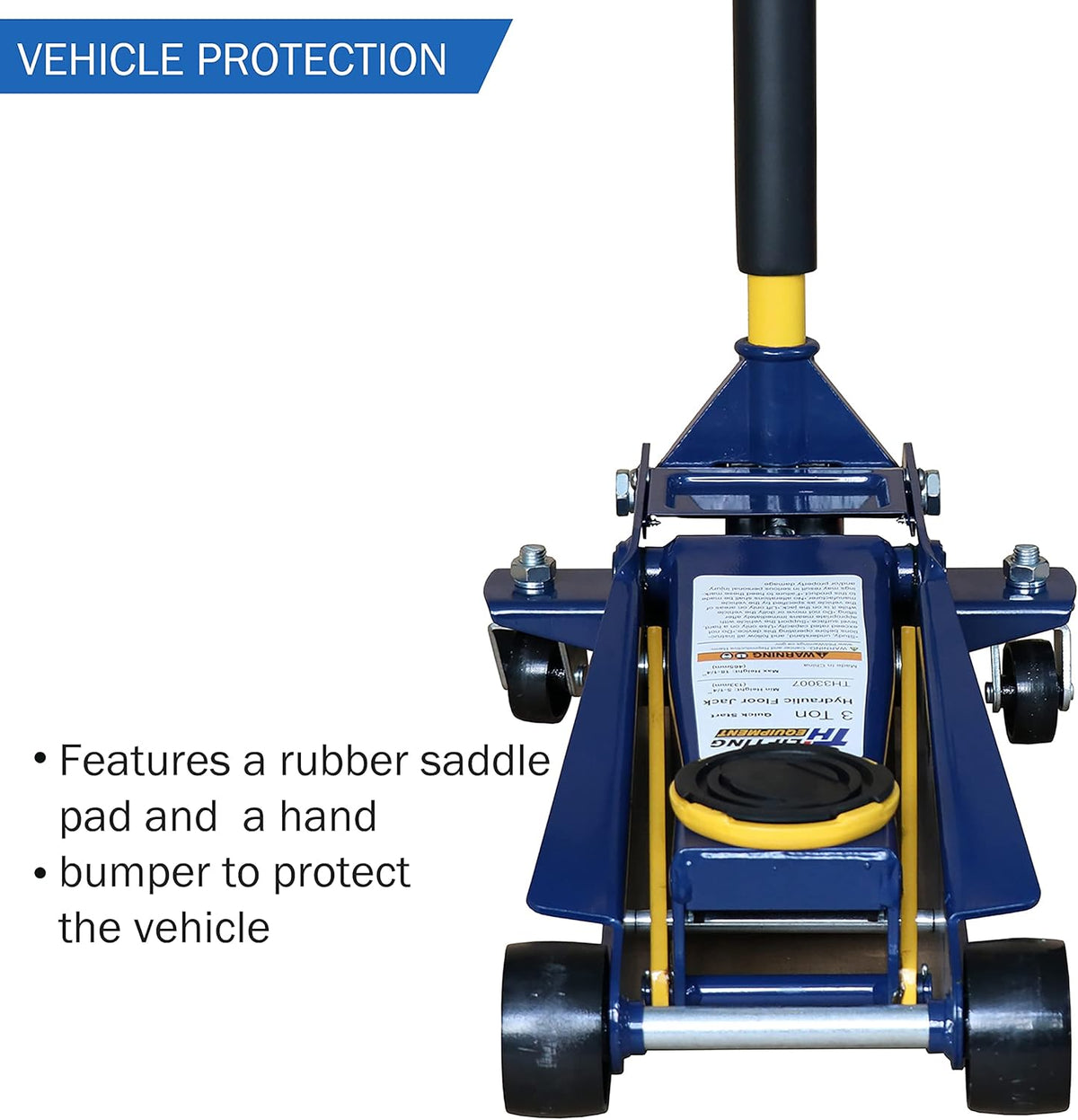 3 Ton Heavy-Duty Steel Hydraulic Floor Jack with Double Pumps T63413