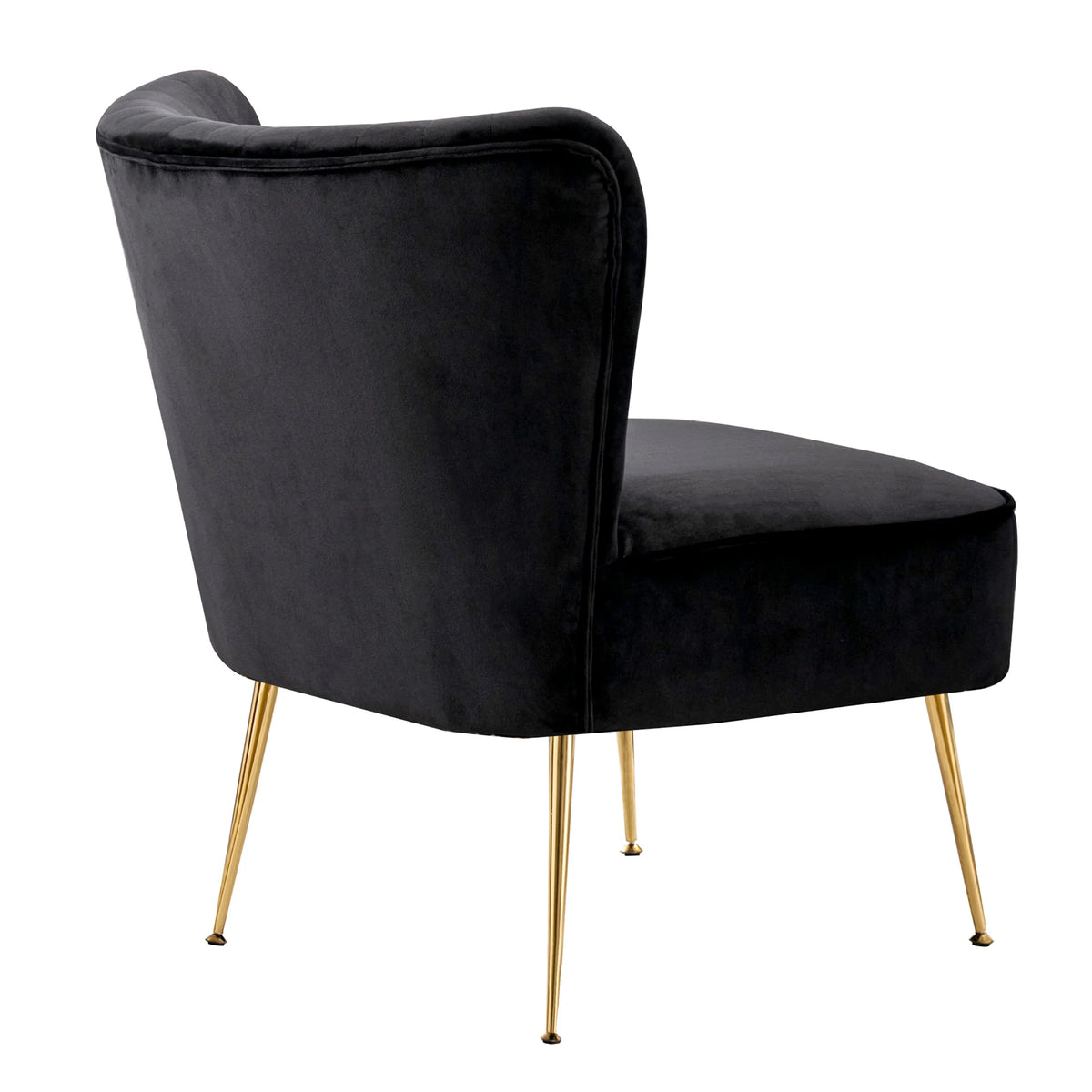 Black Tufted Velvet Accent Chair T16650