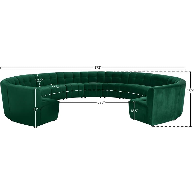 Green Velvet Sectional Sofa K2091