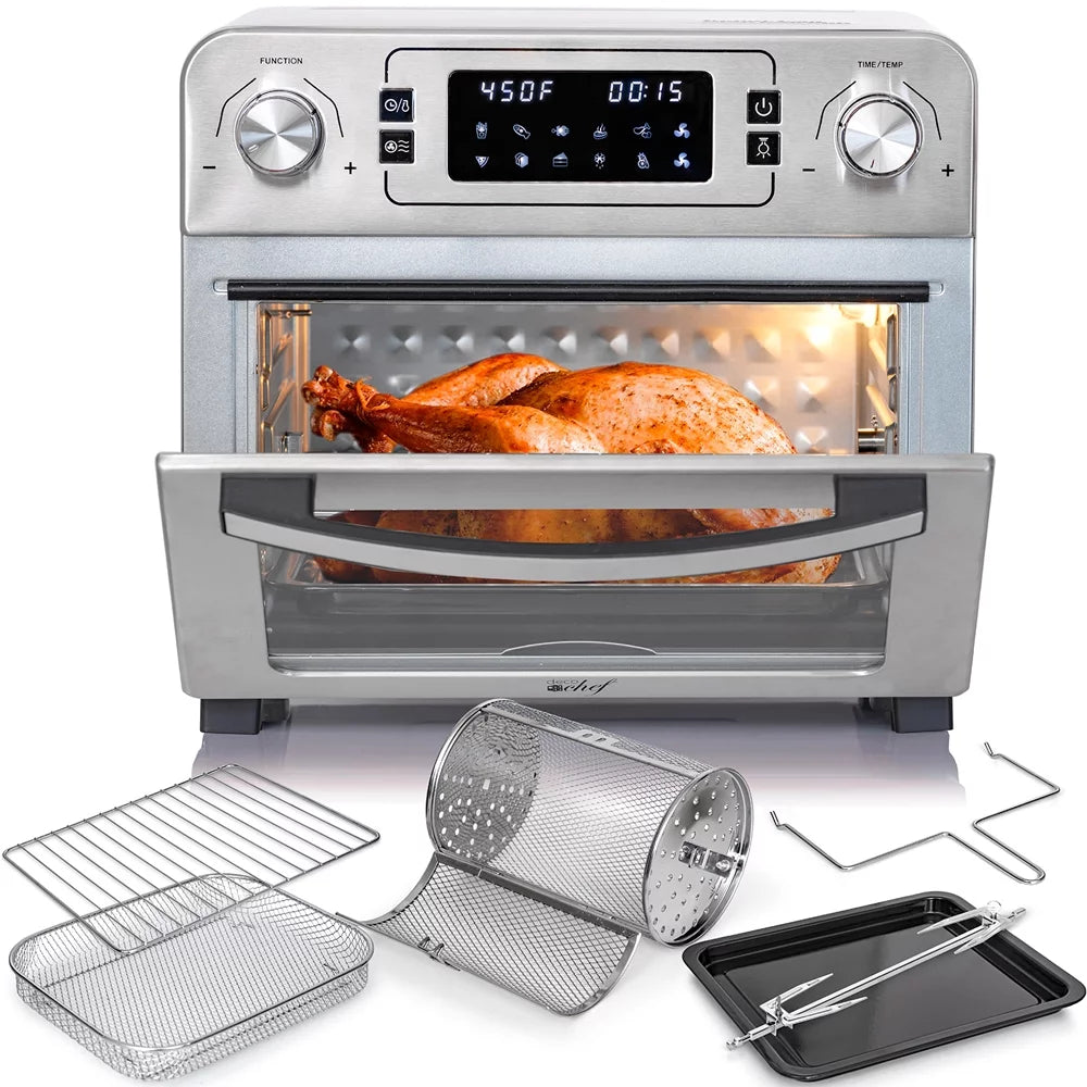 24QT Stainless Steel Countertop Toaster Air Fryer Oven J698540