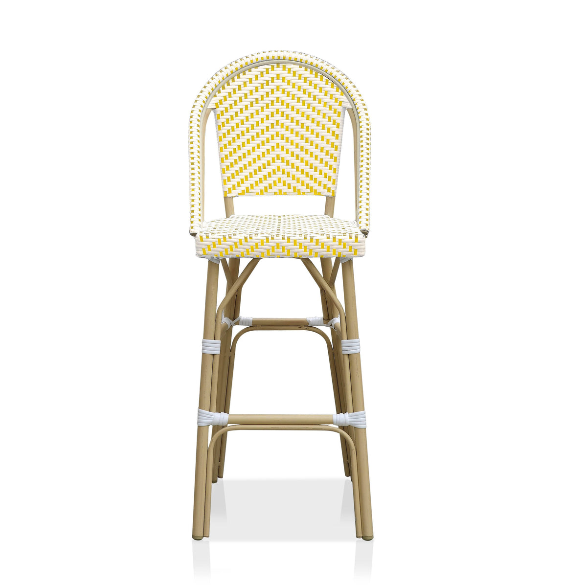 Natural Tone Patio Bar Chairs (Set of 2) L1004