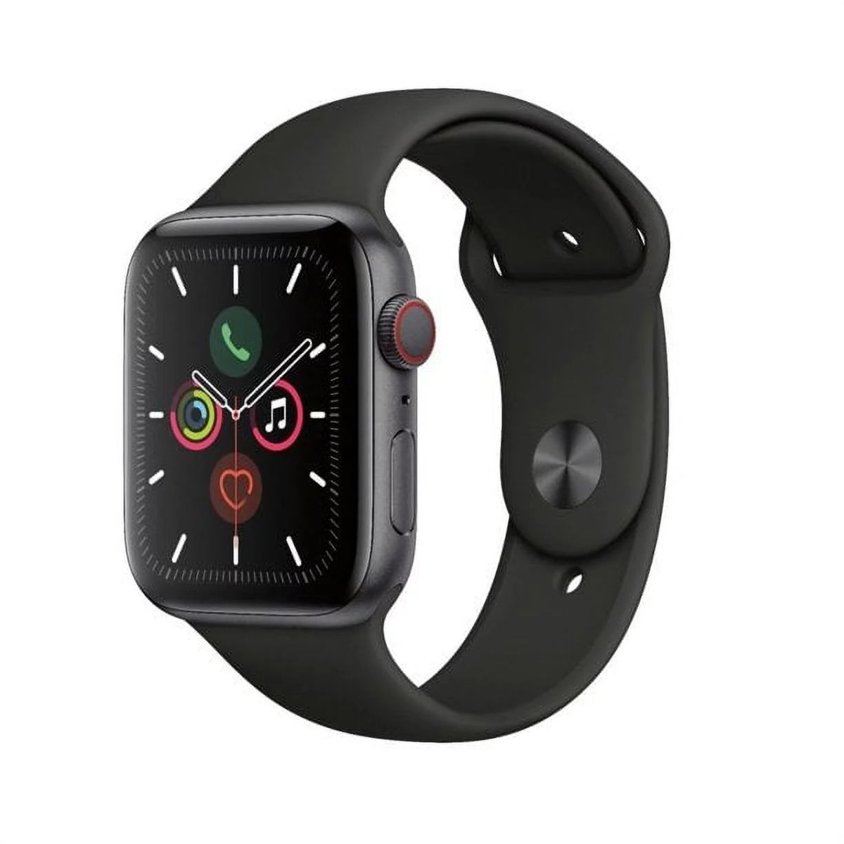 Restored Apple Watch GPS+Cellular 44mm Space Gray Case & Black Sport Band M2896