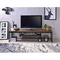 Weathered Oak & Black TV Stand H7781