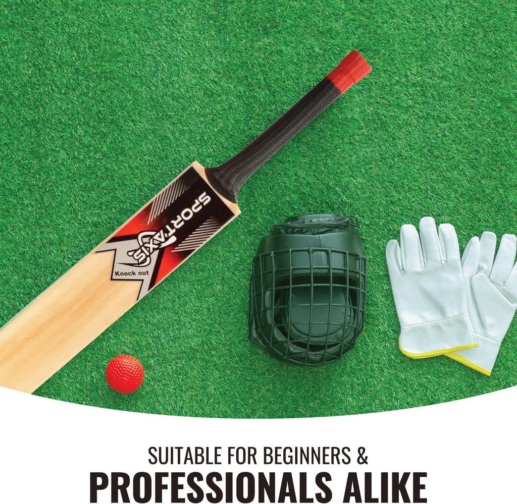 Wooden Kashmir Willow Cricket Bat with Foam-Padded Bag W1348