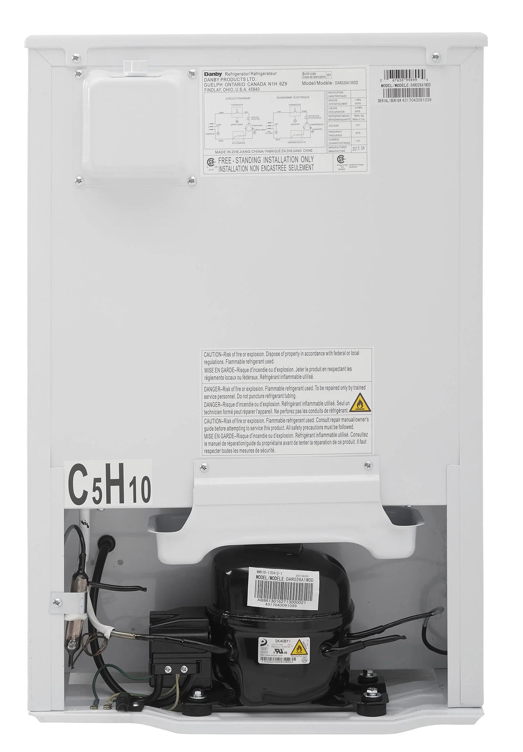 White 2.6 cu.ft Compact All-Refrigerator C710