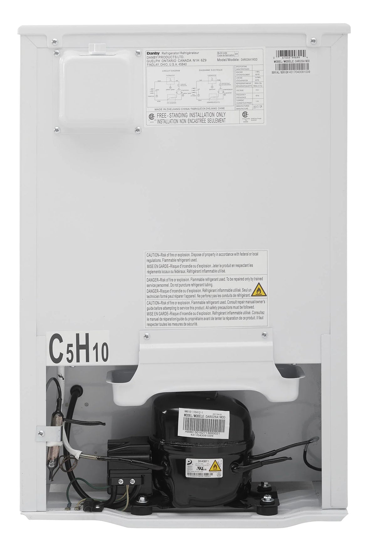 White 2.6 cu.ft Compact All-Refrigerator C710