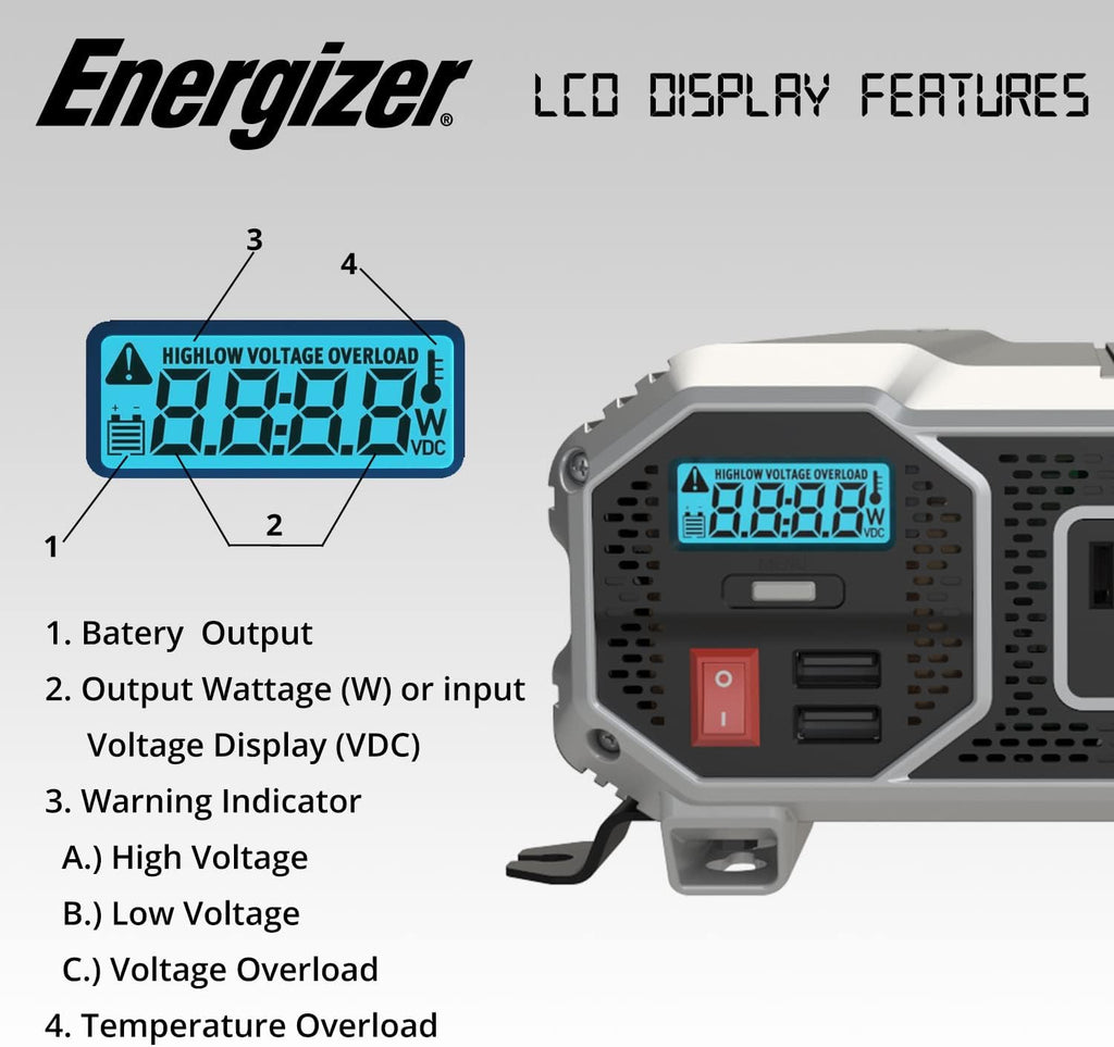 2000 Watts Power Inverter, 12v to 110v, Two AC Outlets, Two USB Ports, DC to AC Converter V3858