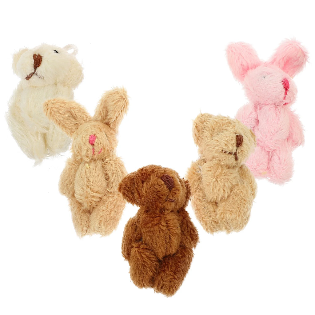 5pcs Miniature Plush Doll Figurines R87919