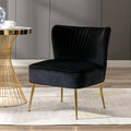 Black Tufted Velvet Accent Chair T16650