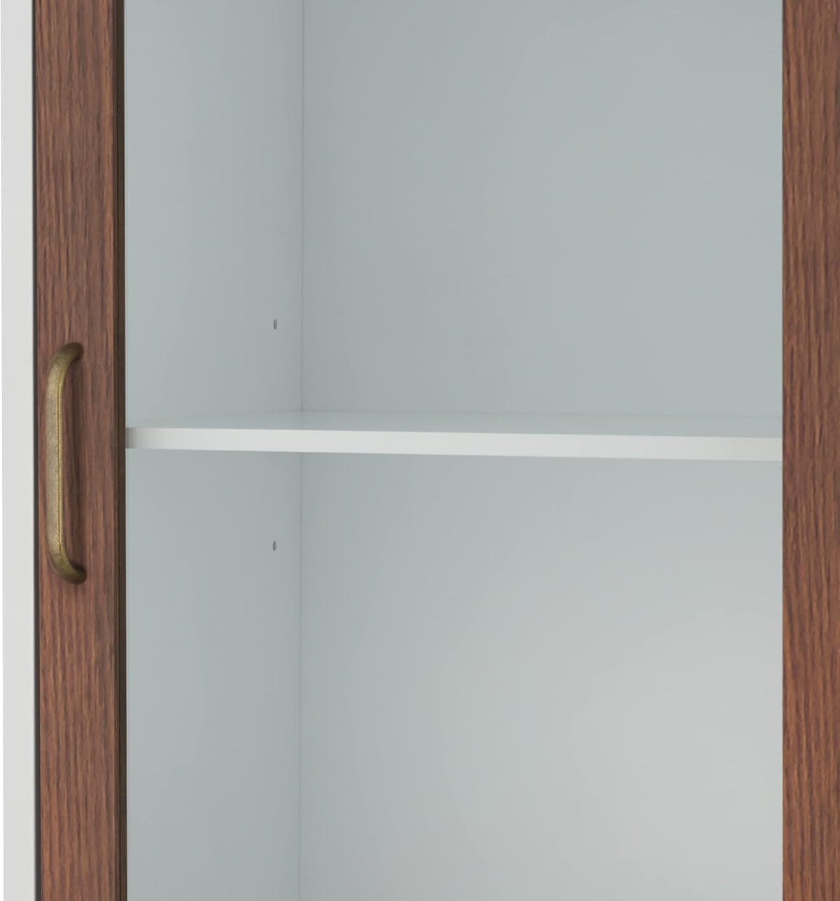 White Wood Bathroom Linen Cabinet W761