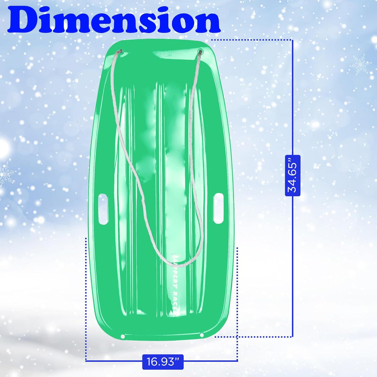 Flexible Plastic Cold-Resistant Toboggan Snow Sled U295