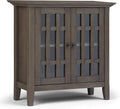 32 inch Wide Low Storage Media Cabinet with 2 Tempered Glass Doors S6334