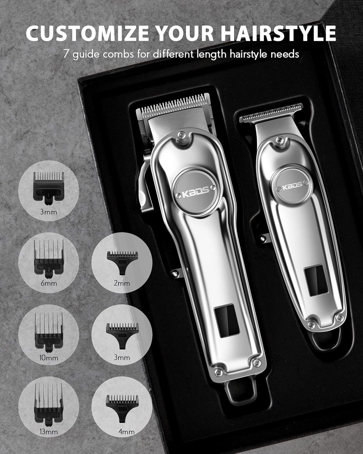Cordless Hair Clippers and T-Blade Hair Trimmer Barber Kit with Stainless Steel Blades, Pack of 2 U2941