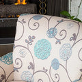 Blue Floral Club Chair B11455