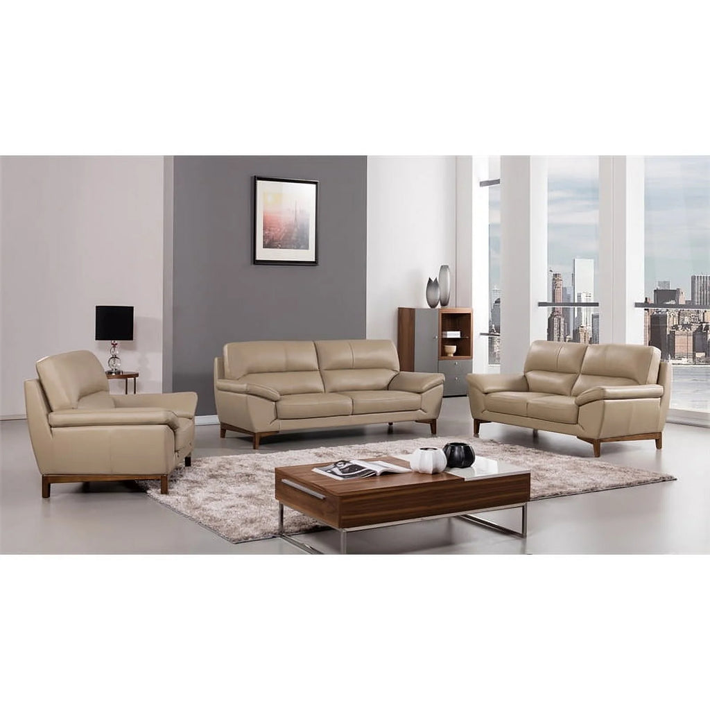 Tan Italian Leather Sofa J2122
