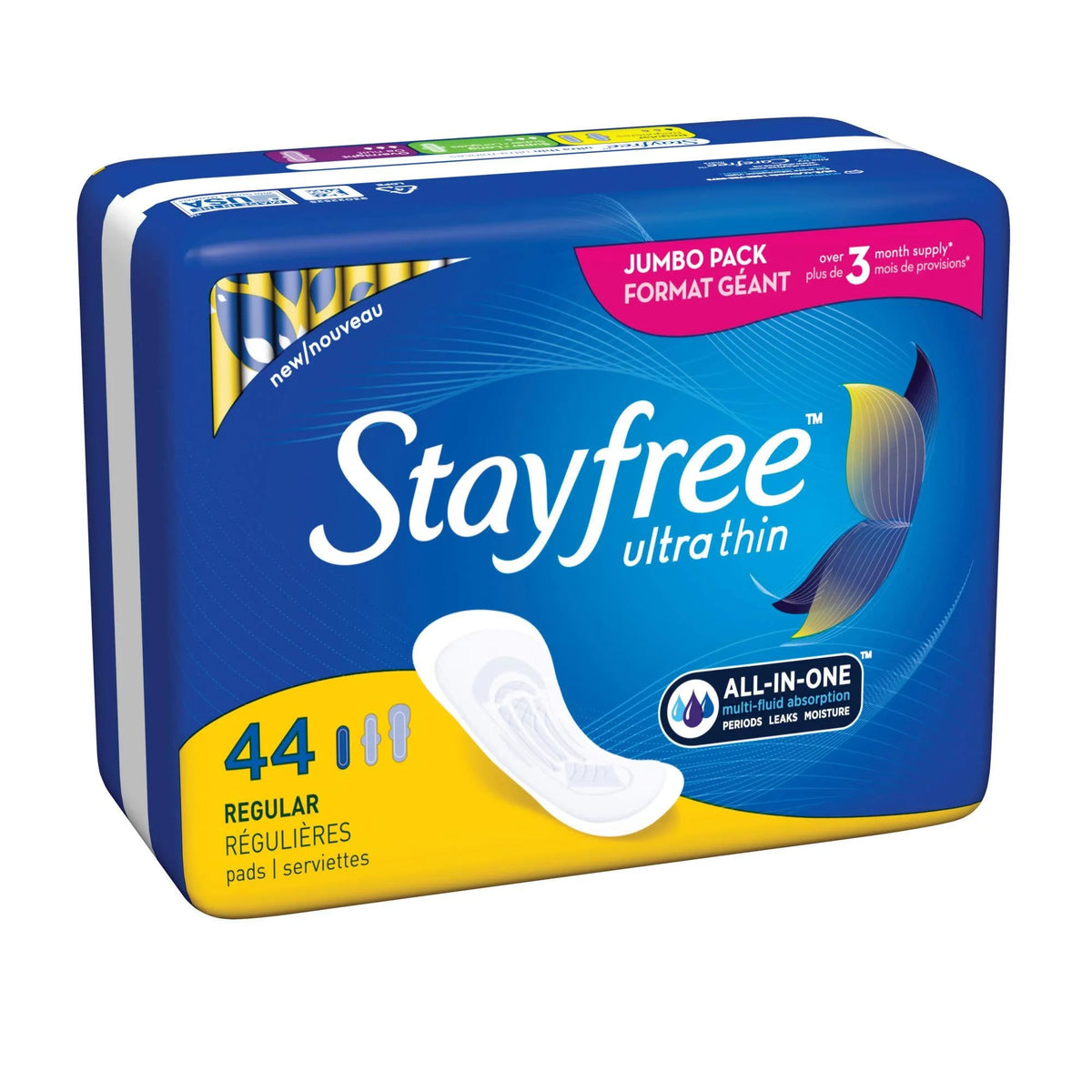 Ultra Thin Regular Wingless Pads, 44 Count (Pack of 4) U36344