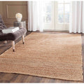Natural Braided Striped Jute Area Rug, 8' x 10' K46376