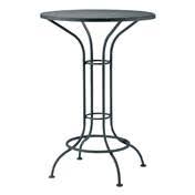 White Aurora Hammered Round Bistro Table with Mesh Top V83694