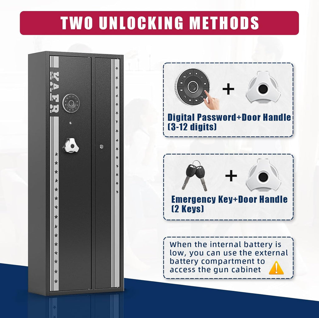 4-5 Gun Safe with Removable Shelf and Gun Rack T7372