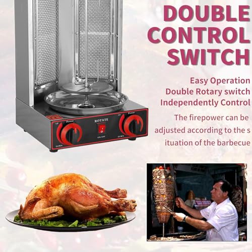Countertop Rotisserie Grill Kebab Vertical Rotisserie Gas X321