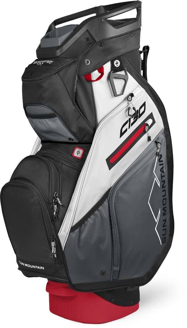 Black Charcoal White Red Cart Bag E409