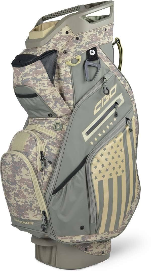 Black Charcoal White Red Cart Bag E409