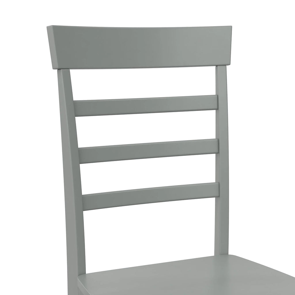 3-Piece Wood Dining Set with Double Drop Leaf Gray I991508