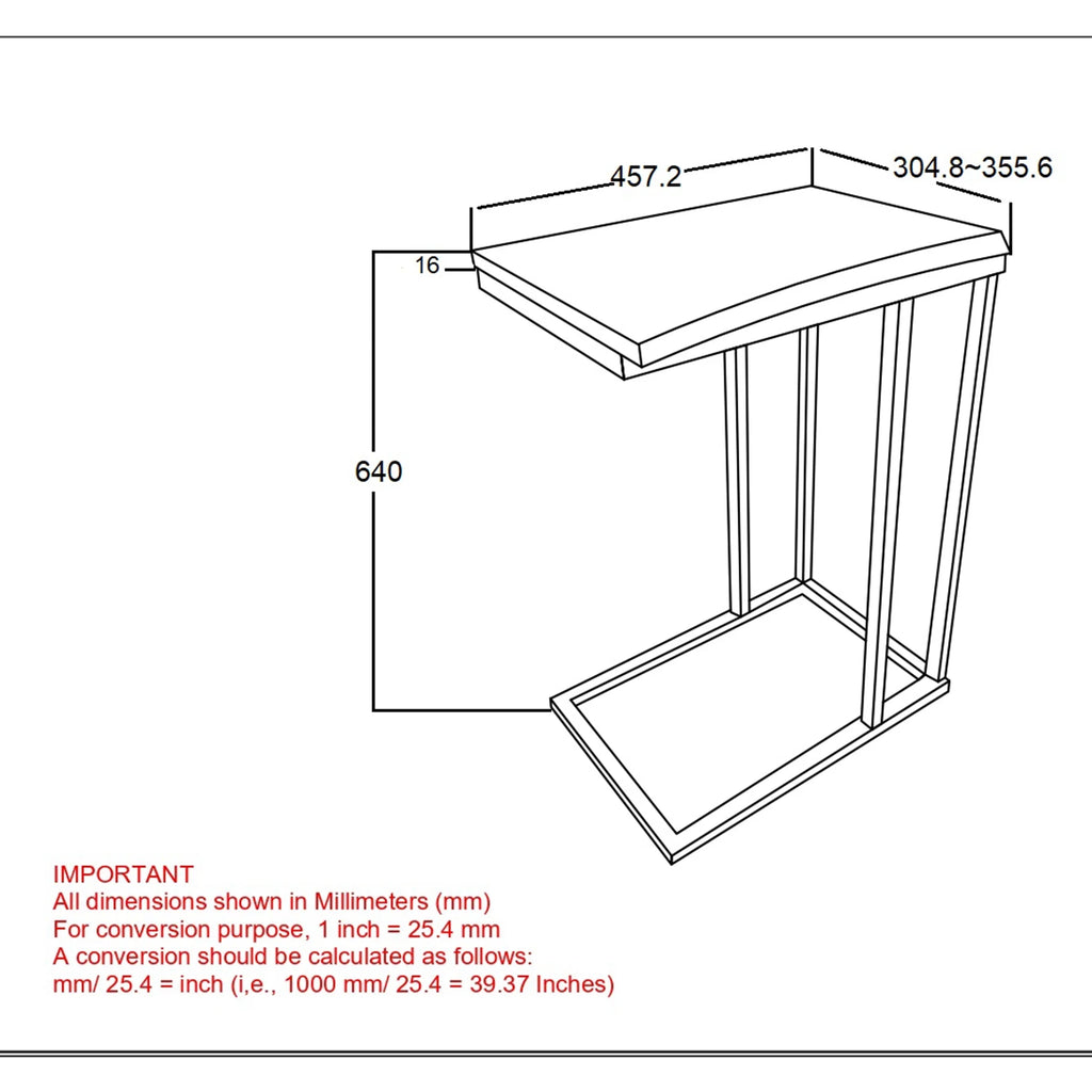 Natural Brown and Black Accent Table Q67232
