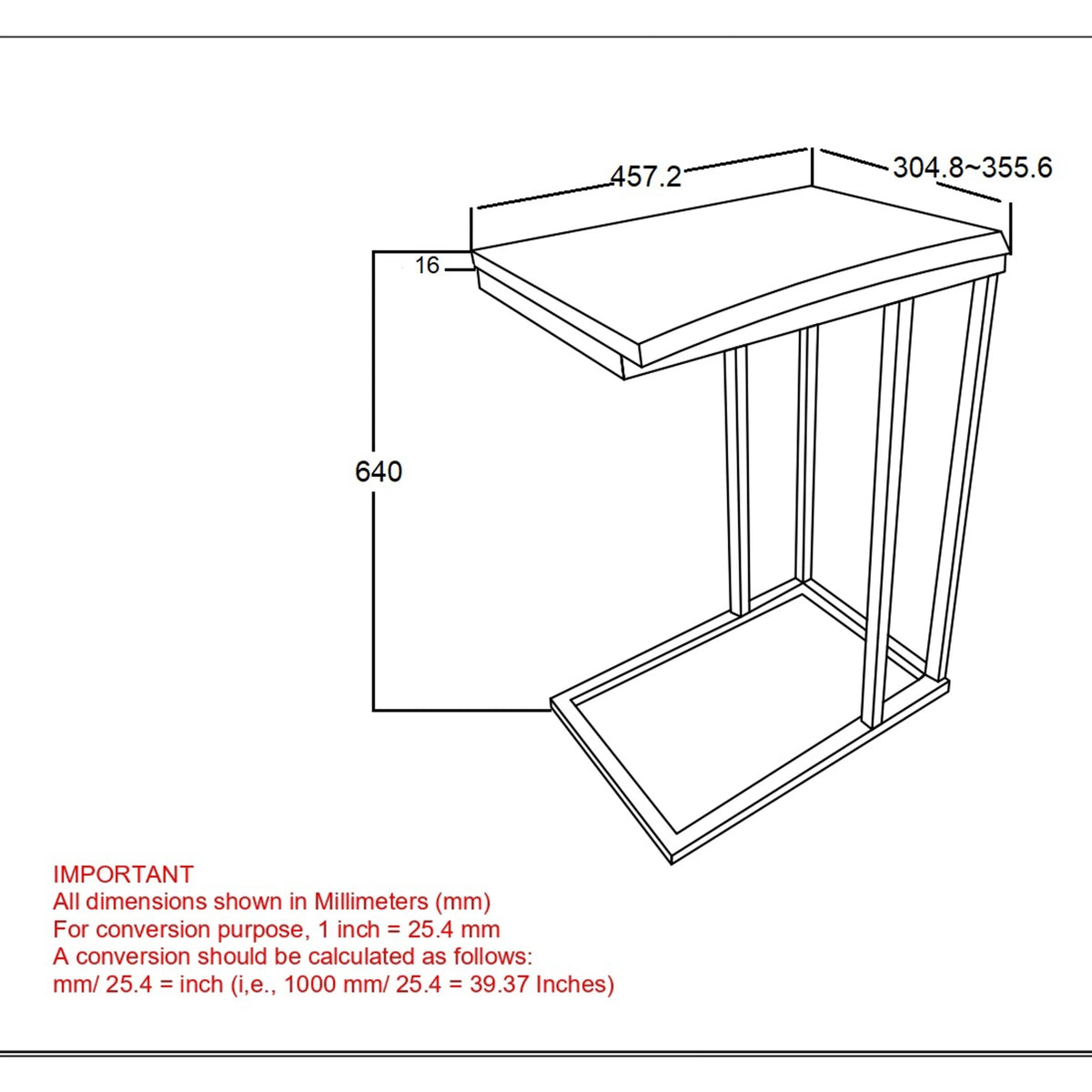 Natural Brown and Black Accent Table Q67232