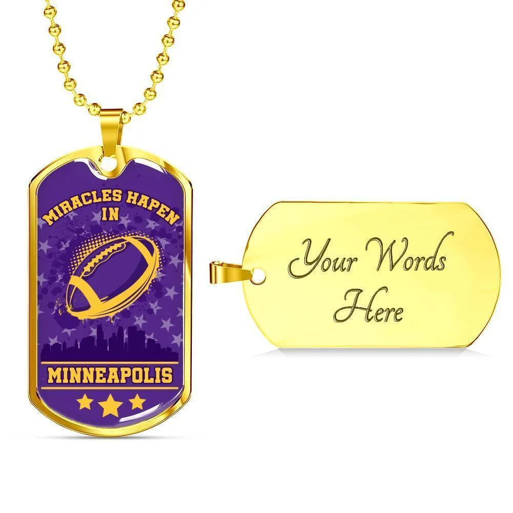 Stainless Steel or 18k Gold Dog Tag Necklace O702