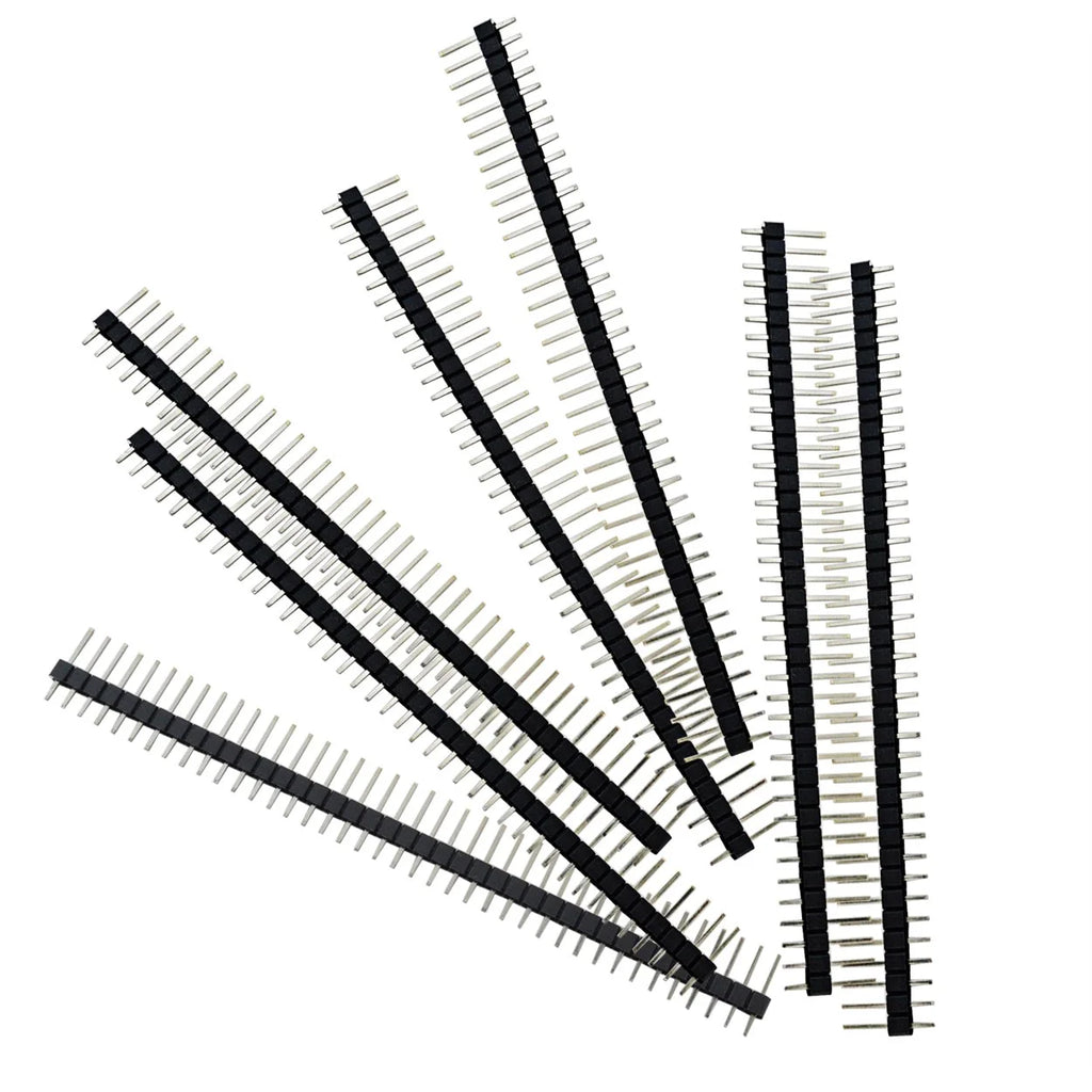100pcs Male Header Pins Single Row 40 Pin 0.1 Inch 2.54mm Connector Q99398
