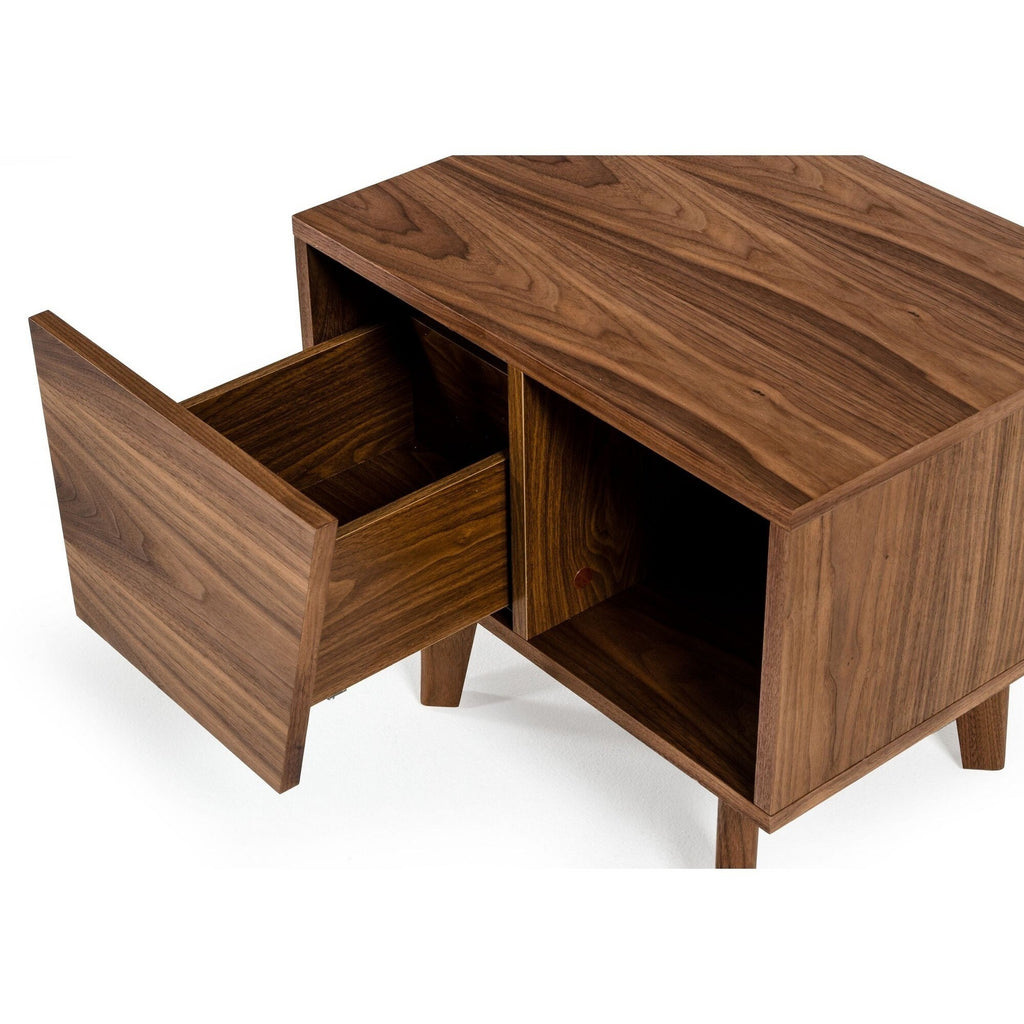 Walnut 1 Drawer Nightstand H4229