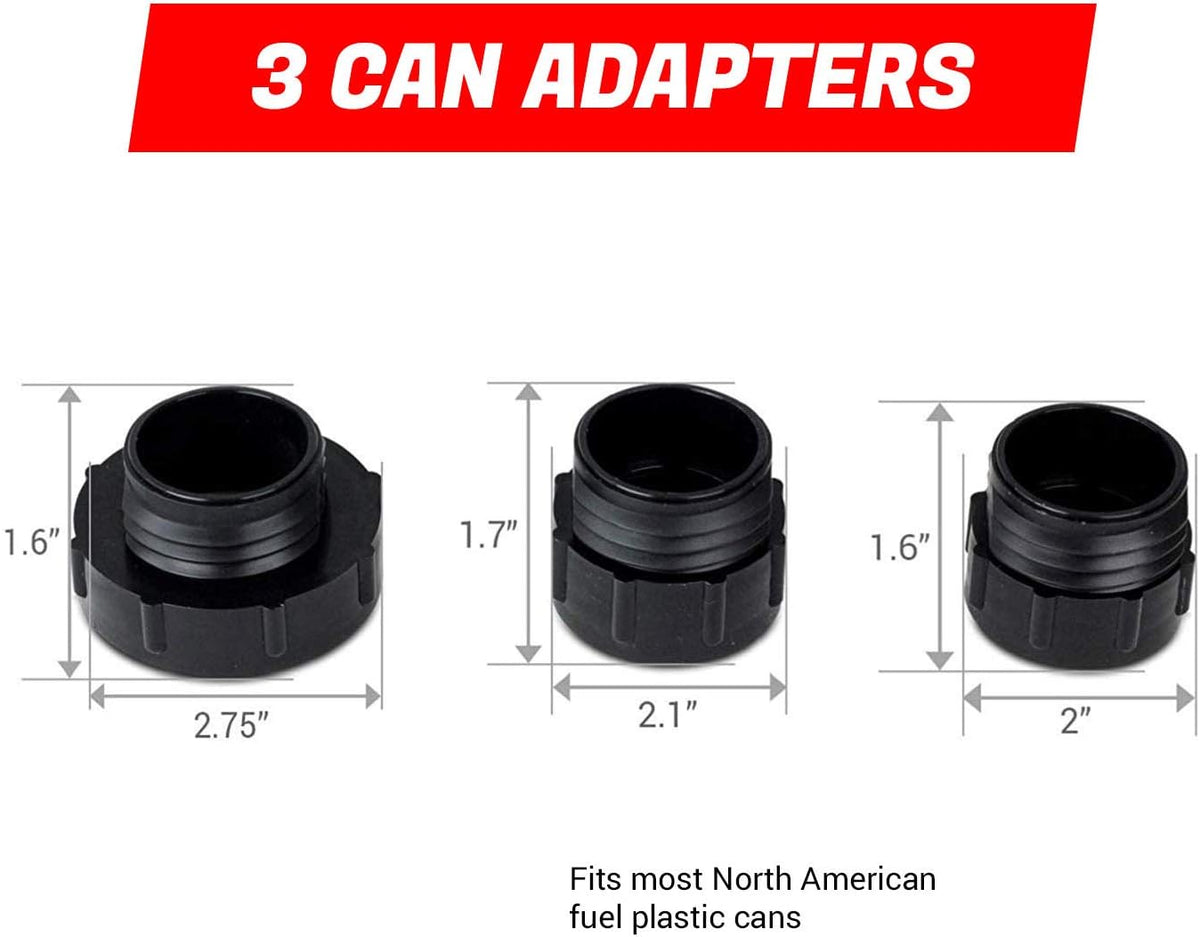 4-AA Battery Powered Fuel Transfer Pump with Flexible Intake Hose and No-Spill Auto-Stop Nozzle, Pack of 2 M2597