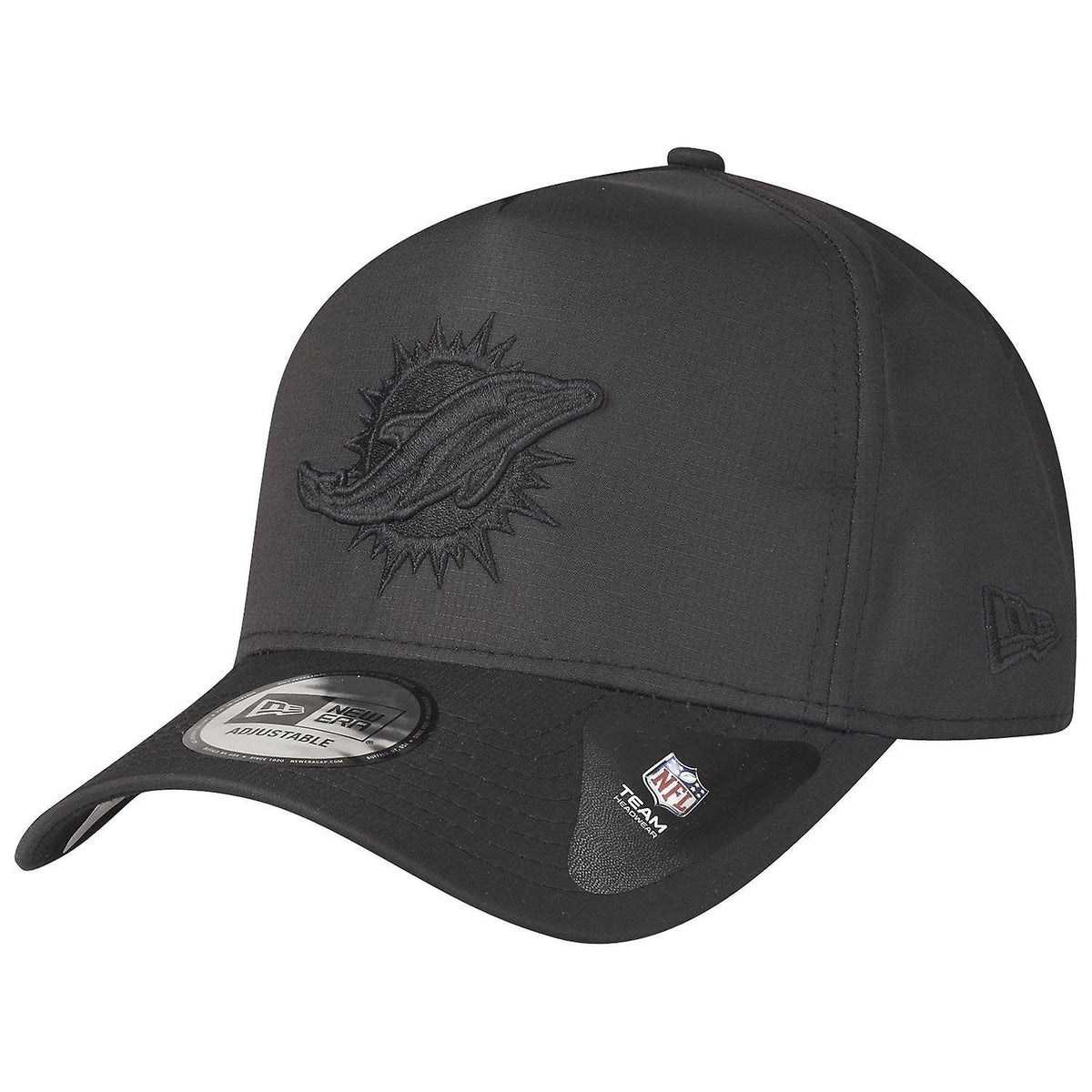 Black A-Frame Ripstop Trucker Cap W522
