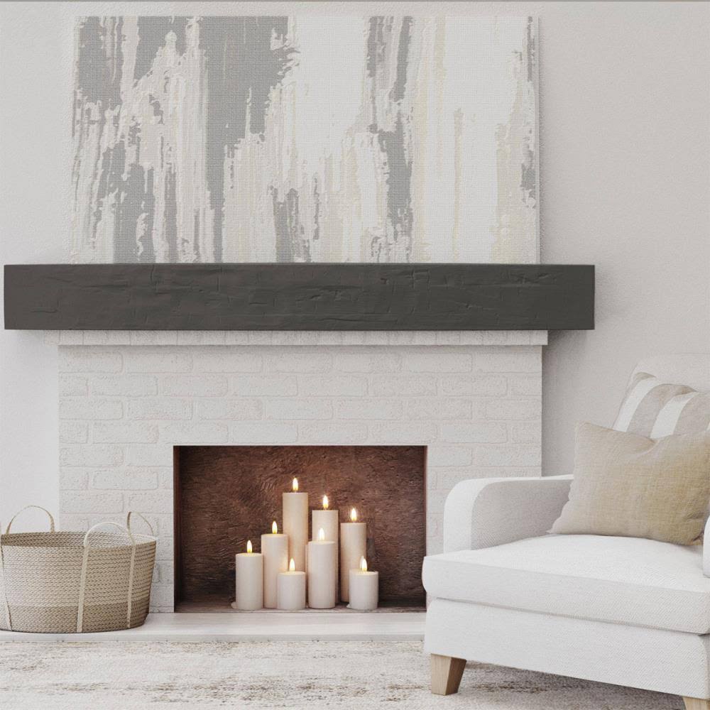 Hand Hewn Faux Wood Fireplace Mantel H309