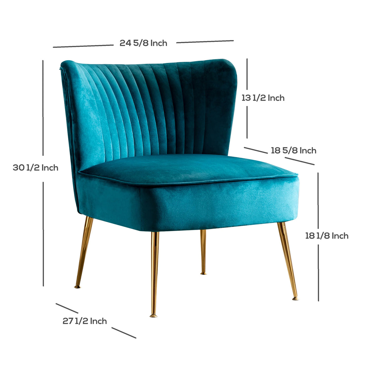 Black Tufted Velvet Accent Chair T16650