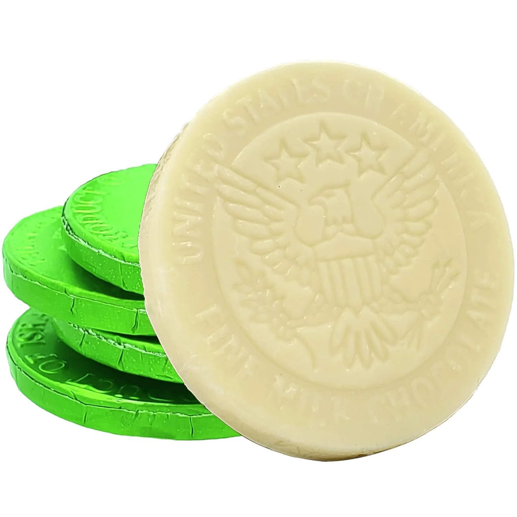 White Milk Chocolate Coins 100-Pack V7097