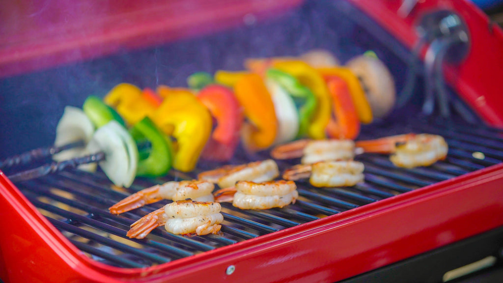 Electric Tabletop Steel Grill with 3-Position Element E18295