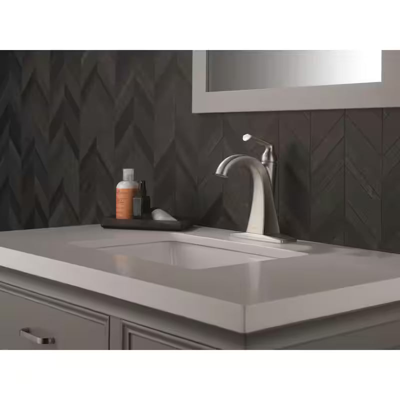 Single Hole Single-Handle Bathroom Faucet Brushed Nickel N327