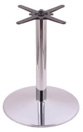 Chrome Cast Iron Table Height Base with 22x22 Round Foot T9540