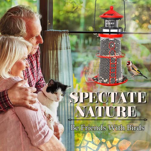 14'' Hanging Mesh Solar Bird Feeder with Rotating Beacon P43638