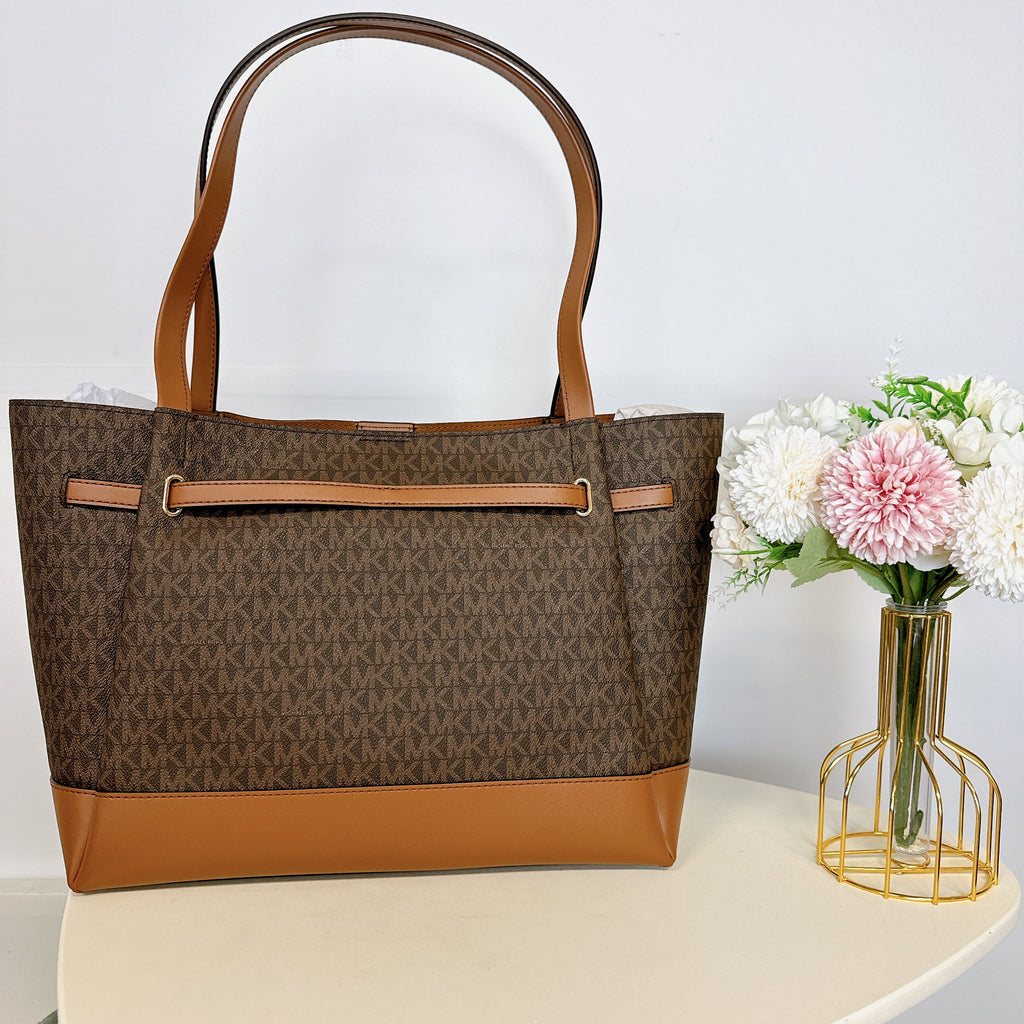 Brown Large Belted Tote L792