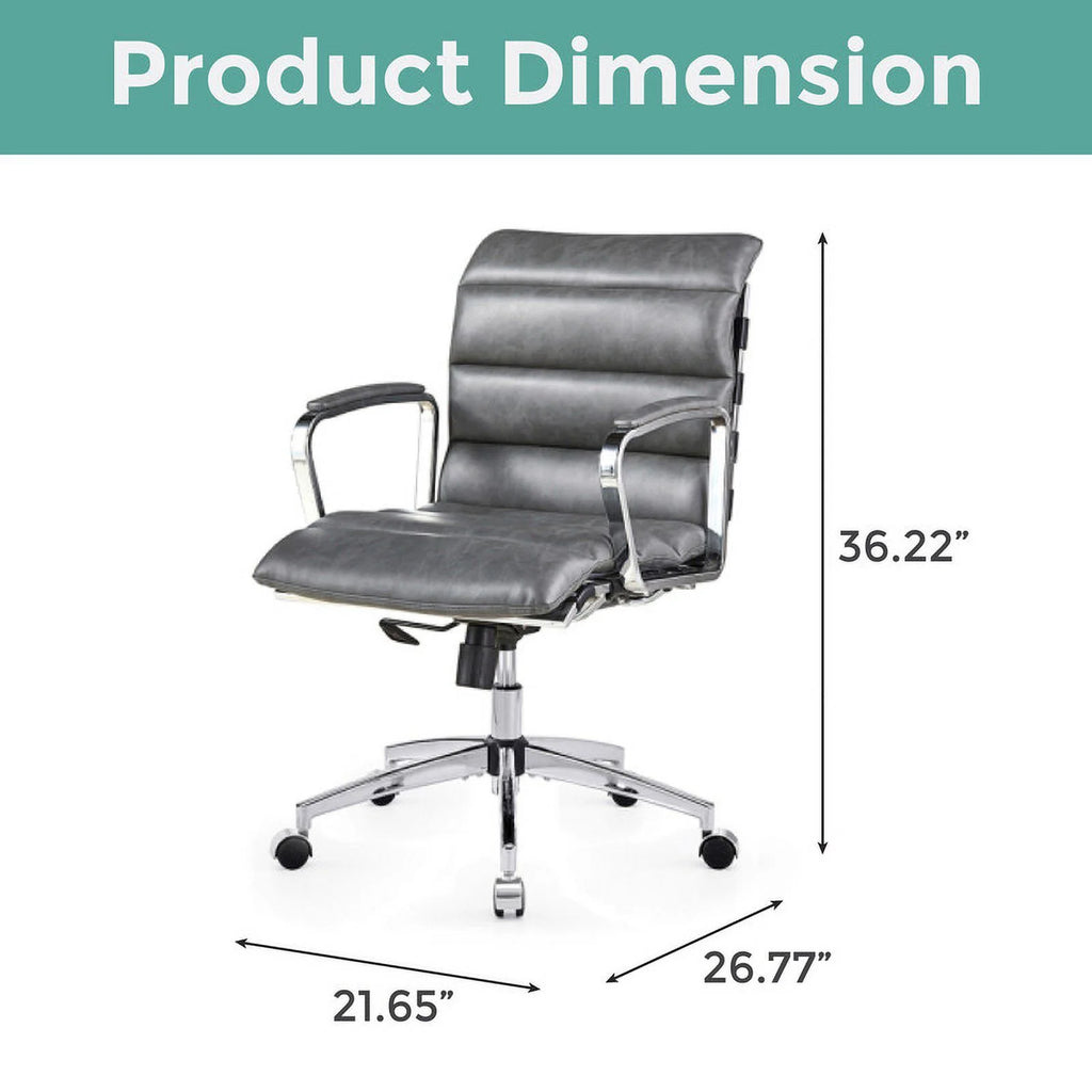 Antique Gray Metal Office Chair G9221