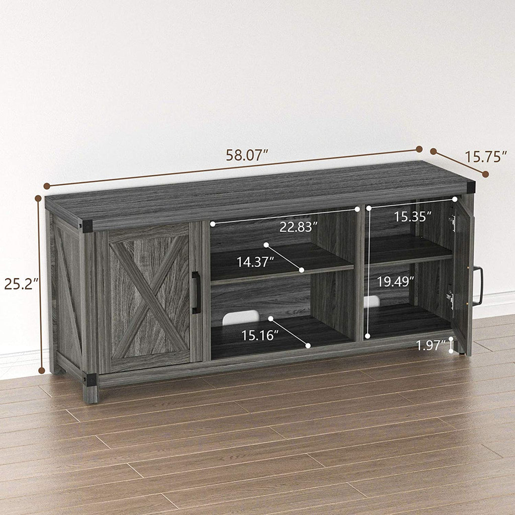 Farmhouse TV Stand with Storage B1889