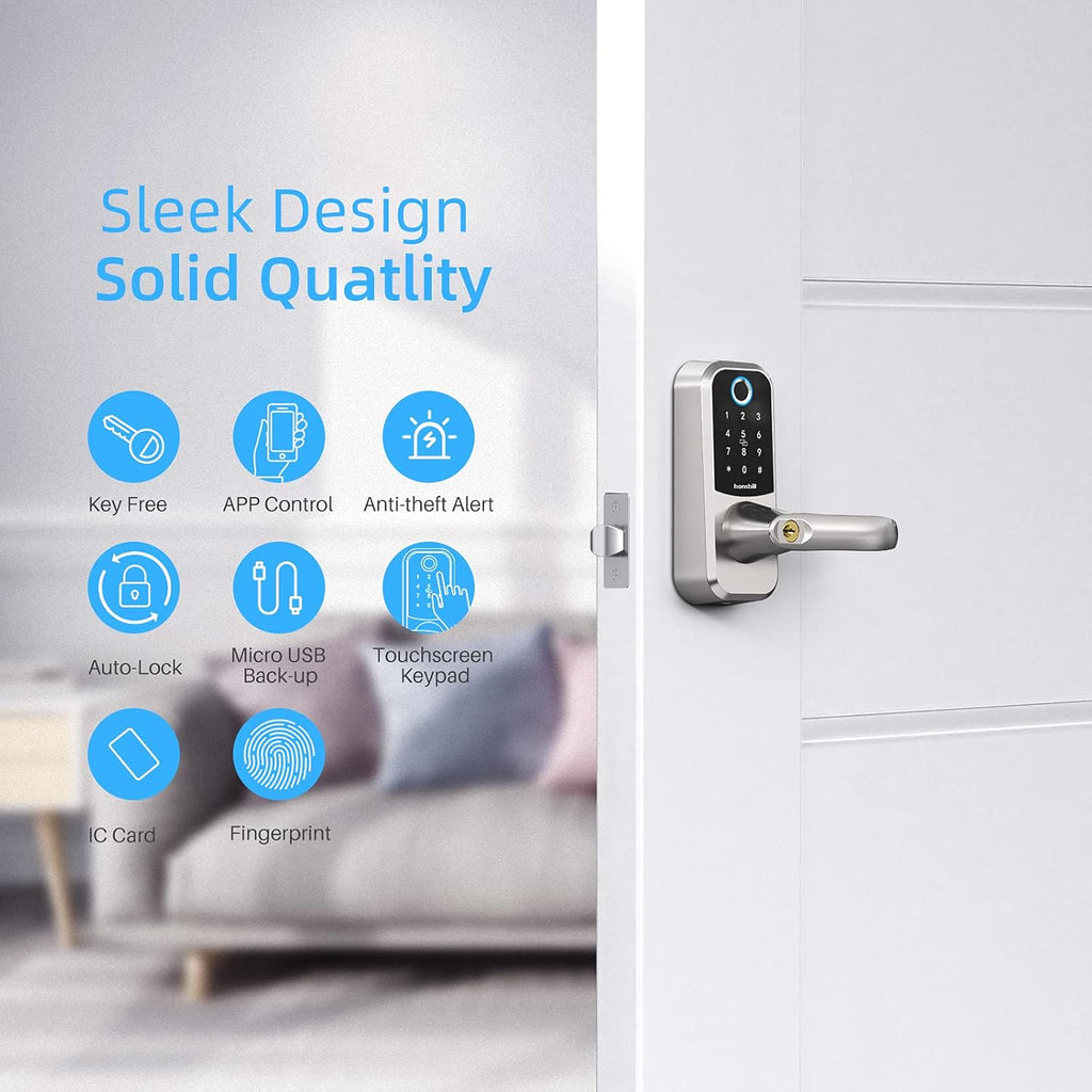 Smart Lock with Touchscreen Keypad, Bluetooth, Electronic Digital Deadbolt S7075