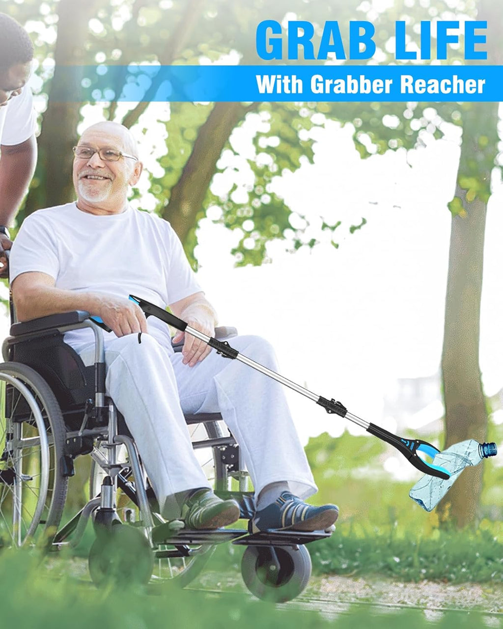 36" & 40" Foldable Grabber with Anti-Slip Rotating Jaw and Magnet A545971
