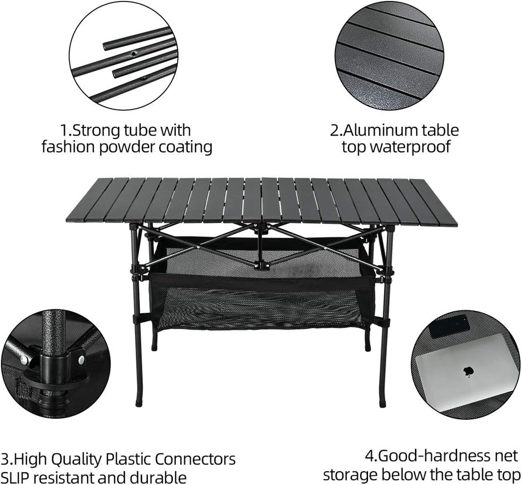 Folding Portable Camping Table with Carrying Bag H138814