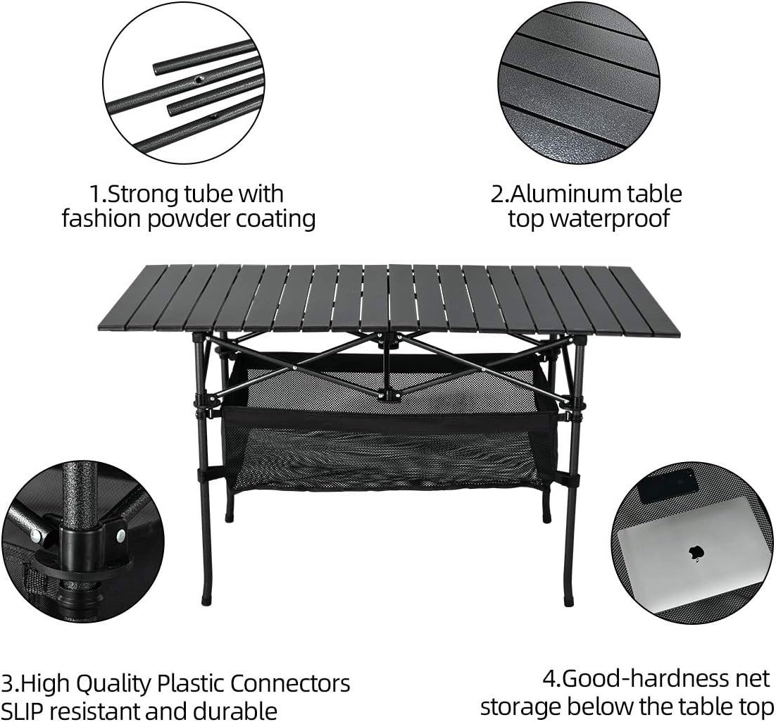 Folding Portable Camping Table with Carrying Bag H138814