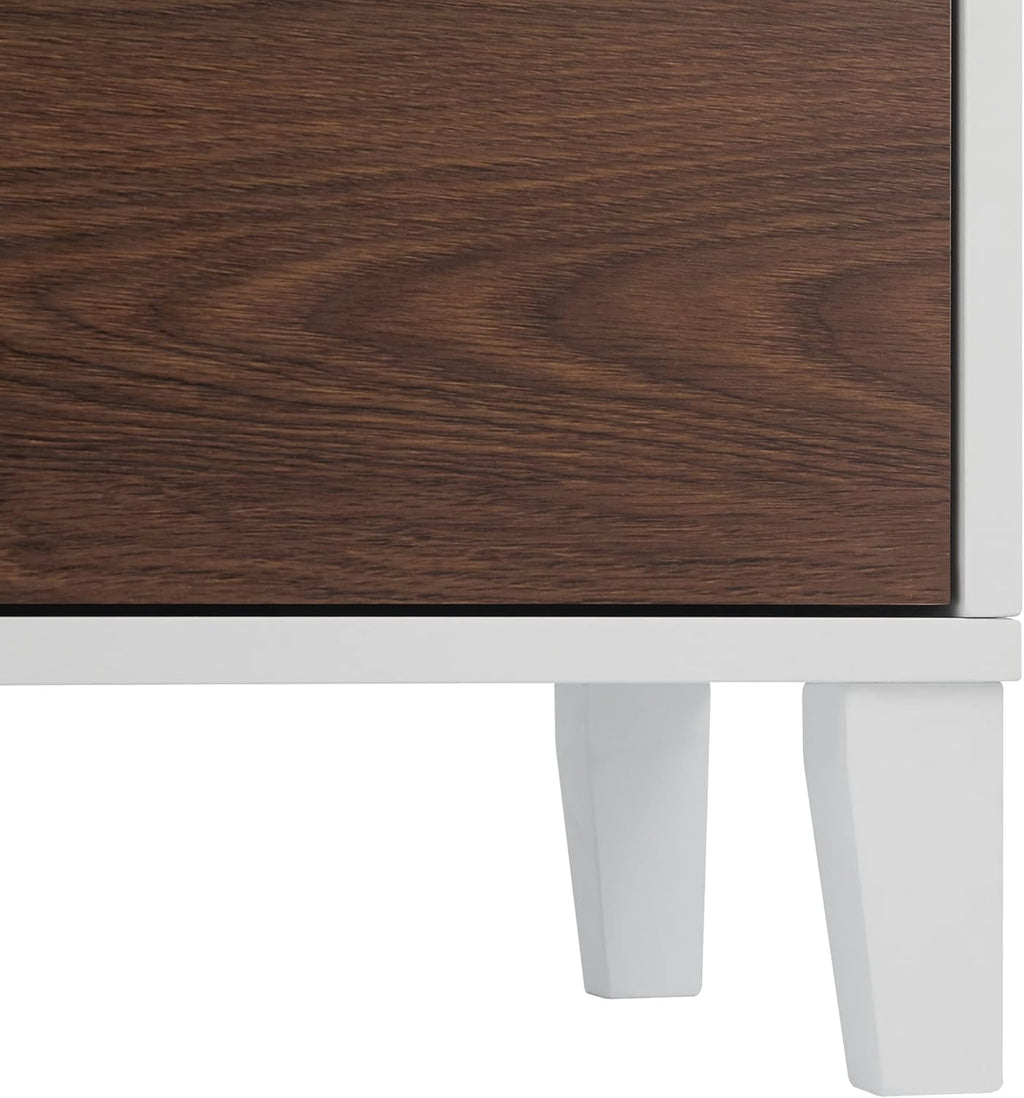 White Wood Bathroom Linen Cabinet W761