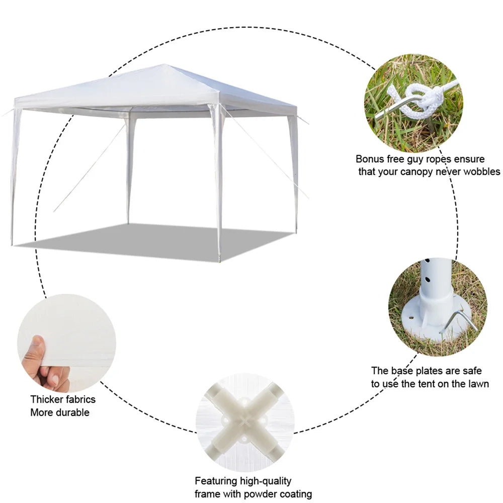 10’ x 10’ Heavy Duty Steel Frame Party Tent J55049